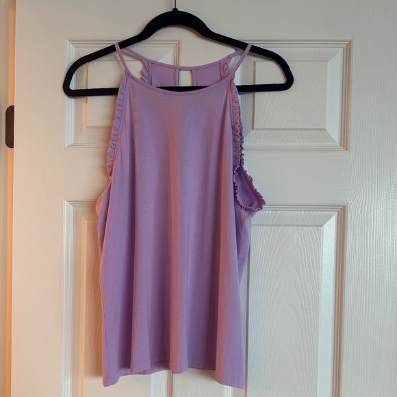 Lilly Pulitzer Purple Ruffle Tank Size Large - Picture 1 of 4